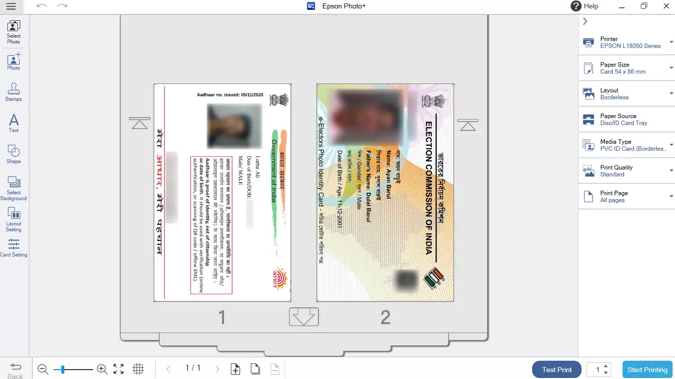 PVC-ready front and back card crops